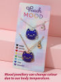2Pcs/Set Cartoon Cat Butterfly Turtle Temperature-Sensitive Color Changing Pendants Girl Children's Friendship Necklace.