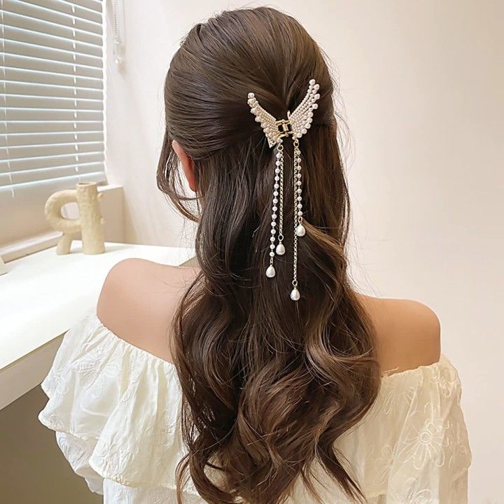 Butterfly Hair Claw Clip Metal Clutcher Claw Clamps Wedding Hair Accessories For Girls