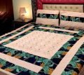 Embroidered Patch Work King Size BedSheet - High Quality - Cotton Double Bedsheet Embroided. 