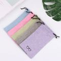 5/10/20Pcs Portable Linen Fabric Pouch For Sunglasses Bag Multi-Functional Eyeglasses Case Optical Glasses Lanyard Cloth Bags. 