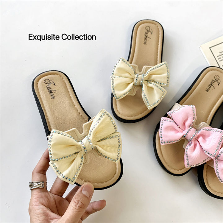 2026%20New%20Bow%20Flats%20Open%20Toe%20Slide%20Sandals%20Non-slip%20Flip%20Flops%20Children%20Home%20Slippers%20Kids%20Girls%20Summer%20Cute%20Beach%20Slippers%20Shoe%20-%20Image%204