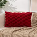 Christmas Red Taffeta Turtle Back Throw Pillow Covers Decor, Home Decor, Room Decor White Pillowcase for sofa 45x45CM.