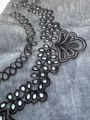 Trendy Embroidered Neckline Patch | Stylish Neck Lace Collar for Clothes, Dresses & Kurtis. 