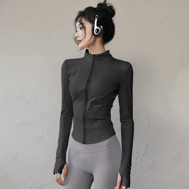 Long%20Sleeve%20Sports%20Jacket%20Women%20Zip%20Fitness%20Yoga%20Shirt%20Winter%20Warm%20Gym%20Top%20Activewear%20Running%20Coats%20Workout%20Clothes%20For%20Cycling%20-%20Image%204