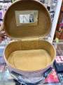 Vanity makeup Box - D shape Pink Glitter. 
