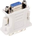 DVI to VGA adapter, DVI 24+1 and 24+5 male to VGA female converter, DVI-I DVI-D to VGA video adapter, PC to monitor VGA adapter, high-res DVI to VGA converter, plug and play DVI-VGA adapter for laptop desktop projector. 