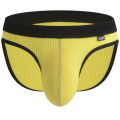 Men's Underwear Men's Modal Soft Briefs Absorbent Elastic Male Shorts Breathable Underpants Big Scrotum Pouch U Convex Briefs.