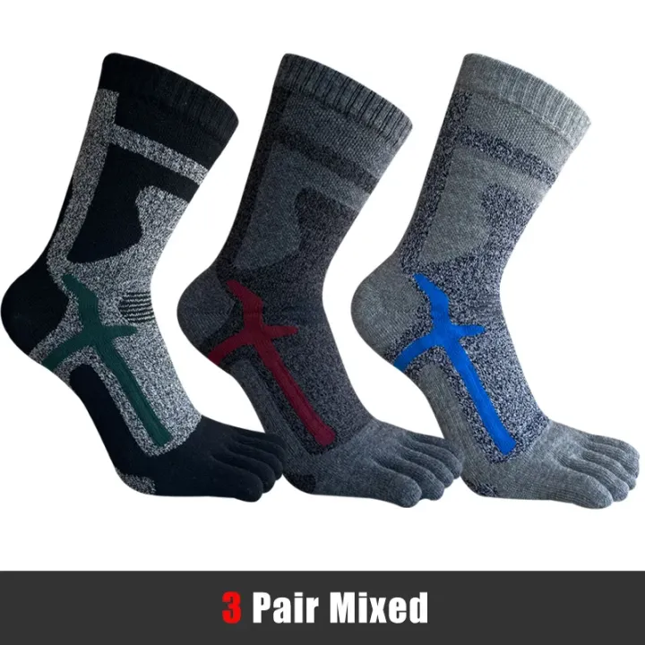 1/3%20Pairs%20Thick%20Five%20Finger%20Socks%20Sports%20Man%20Boy%20Striped%20Compression%20Terry%20Damping%20Towel%20Bottom%20Cycling%20Outdoor%20Toe%20Socks%20Short%20-%20Image%207