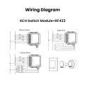 GIRIER Tuya Smart WiFi Switch Module RF433 DIY Breaker Relay Neutral Wire Required Supports 2-way Control Works Alexa Hey . 