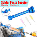 Solder Booster Aluminum alloy Booster Paste Flux Welding Soldering Oil Pusher Manual Syringe Plunger Dispenser Repair. 
