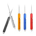 Portable Retractable Toothpick High Strength Titanium Alloy Spring Push-pull Fruit Pick Gift Keychain Pendant Tooth Camping.