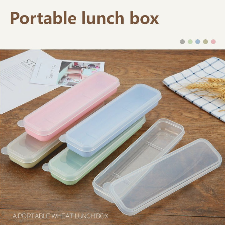 1Pc%20Portable%20Tableware%20Box%20Transparent%20Cover%20Cutlery%20Case%20Travel%20Outdoor%20School%20Home%20Stowage%20Reusable%20Practical%20Cutlery%20-%20Image%202