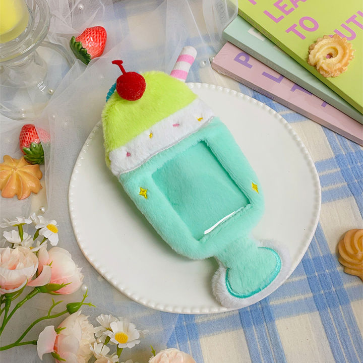 Cartoon%20Matcha%20Strawberry%20Cake%20Plush%20Card%20Holder%20Student%20Storage%20Pouch%20Idol%20Photo%20Polaroid%20Display%20Pendant%20-%20Image%205