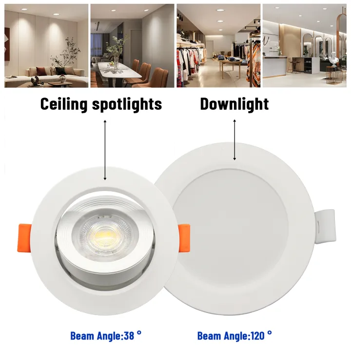 10pcs%20CCT%203000/4000/6500K%20Spot%20Led%20Downlight%20Anti-glare%20Ceiling%20Lamp%20Foldable%20Spotlights%20for%20BedRoom%20Bathroom%20Surface%20Mounted%20-%20Image%206