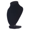Necklace Mannequin Bust Elegant Fashionable Portable Wooden Black Lint Necklace Display Holder for Jeweler for Home.