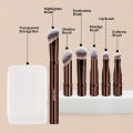 MAANGE Double Ended Makeup Brush Set Detachable Travel Contour Concealer Brush Set Eyeshadow Brush Face Cosmetic Tools with Box. 