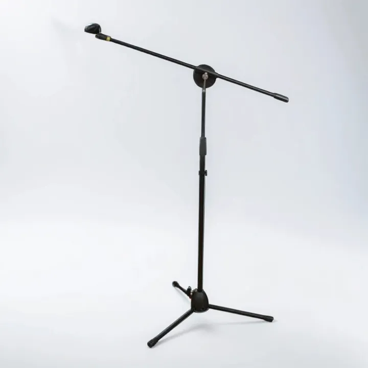 Heavy Duty Adjustable Microphone Stand with 2 Mic Clips, Collapsible Tripod Boom, Adjustable Height, Sturdy, and Foldable Design