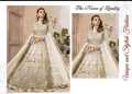 Luxury Bridal Maxi Dress – Heavy Embroidered with 3D Flowers and Pearl Detailing. 