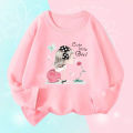 Soft Cotton Children Cartoon T Shirts Cute Pretty Bowknot Print Baby Long Sleeve T-Shirt For Girls Tee. 