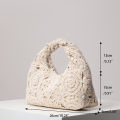 Pattern Hollow Woven Handbag,Bohemia Beach Bags for Women,Crochet Set,Beach Accessories Women,Travel Must Haves(Random Pattern).