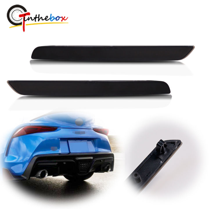 2PCS Smoked Lens Rear Bumper Reflector Light Shells For Toyota GR Supra ...