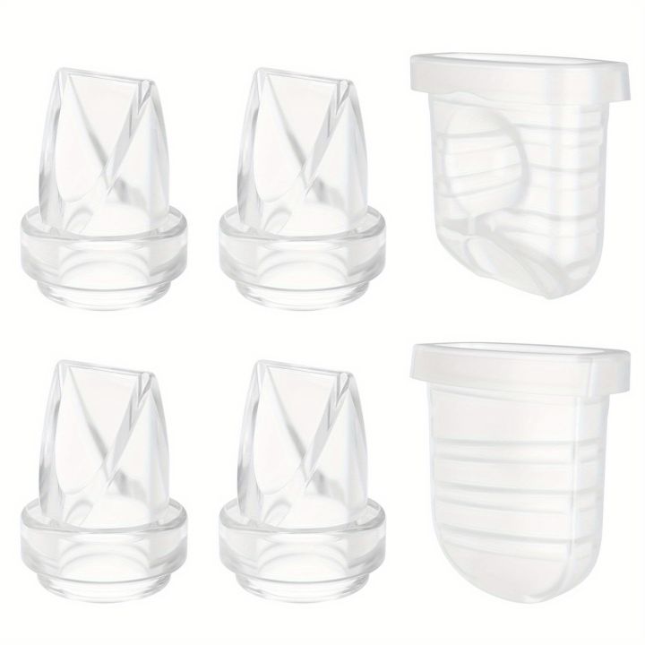 6PCS Duckbill Valve & Silicone Diaphragm Compatible with Eufy S1 Pro/S1/E10, NCVI/Zooawa/Nuliie S32 Breast Pump Accessories