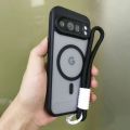 Fashion Matte Frosted Magnetic Phone Case for Google Pixel 10 9 Pro XL 8 7 A Pro Magnetic Charging Portable Wristband Back Cover.