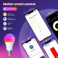 MOES Tuya Matter WiFi Smart Bulb Dimmable Led Light 16 Million RGB Colors  E27 Candle Lamp Voice Control Alexa  Home lightify. 