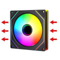 PRISM 7 PRO Case Cooling Fan 12cm ARGB 5V 3Pin 4 Pin PWM Computer Chassis Fan Infinity Mirror Silent Ventilador. 