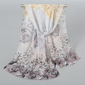 Indian Style New Chiffon Scarves Women Breathable Thin Simulation Silk Scarf Ladies Shawl And Wraps Women Printing Hijab Stole. 