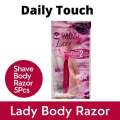 Original MAX Daily Touch Lady Razor 5 Piece Bikini Razor Woman Razor Shaver Safety Female Hair Removal Double Blades Hair Razor Machine Mini Shaving Razor. 