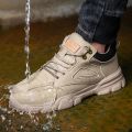 High-quality Safety Shoes Men Steel Wire Rotary Buckle Work Sneakers Indestructible Shoes Anti-smash Anti-puncture Work Shoes. 