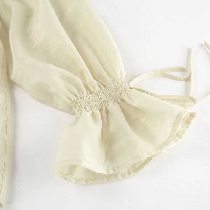 Casual%20Shorts%20Two-piece%20Set%20For%20Women%20Ruffled%20Loose%20Tie%20Top%20Simple%20Shorts%20Set%20OL%20Office%20Lady%20Summer%20Female%20Shorts%20Suit%20-%20Image%206