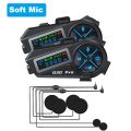 Q30 Pro Summer Motorcycle Helmet Bluetooth Intercom   LED HD Digital Display Music Sharing Intercom Distance 500 Meters. 