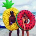Inflatable Buoy Pool Float Pineapple Watermelon Swimming Ring for Adults Summer Water Sport Swim Circle Pool Party Toys. 