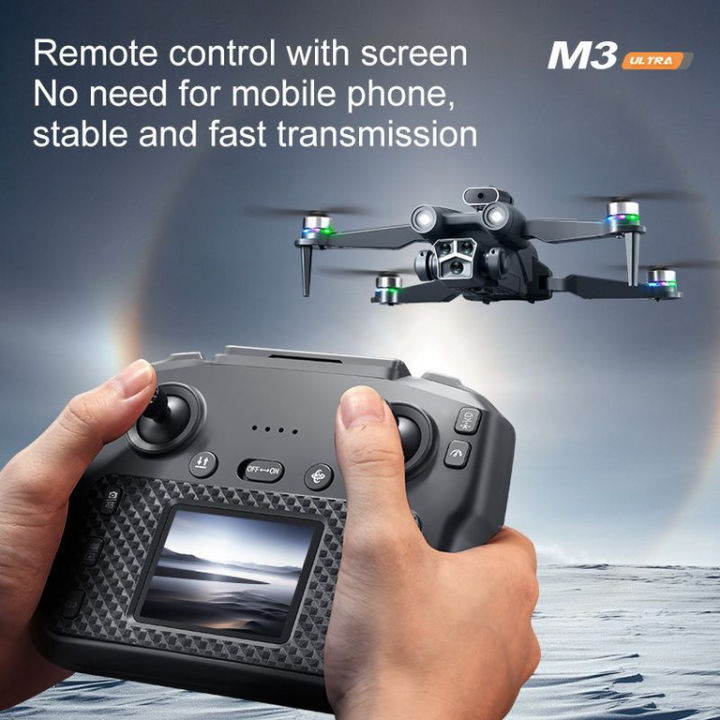 M3 Ultra Drone with Screen Remote – 8K Triple Camera | Smart Obstacle ...