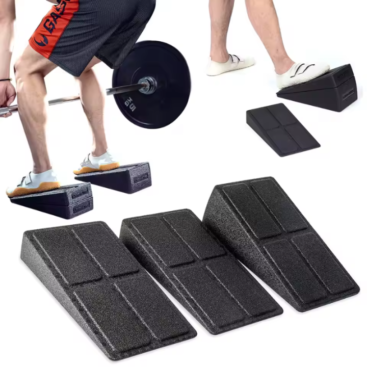 3-Piece Set Yoga Bricks Squat Wedge Blocks Block Ramp Deadlift Slant ...
