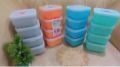 splash Square Mini 250ML Bowls Pack of 4 / Splash Extra Small Bowl  250 ML Pack Of  4 With Lid (Square). 