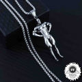 Stainless Steel Gym Bodybuilding Fitness Pendant Necklaces Classic Charm Sporty Long Chain Gym Necklaces For Men - Friday Fig. 