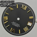GRAMOCK 29mm Roman Index Dial Black White Gold Red Blue Dial suitable for NH35 NH36 movement watch accessories repair tools. 