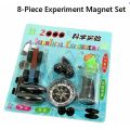 8 PCS Science Experiment Magnets KIT for Education Science Experiment Tools with Magnet Powder Including Oval Ball/Ball/Star..