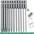 11 PCS  Torx Security Bit Set S2 Steel Magnetic Security Screwdriver Set 50/100mm Star Screwdriver Set for Shark Vacuum T6-T40. 