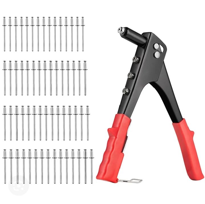 Gun Metal Riveter 9.5-Inch Heavy Duty Hand Riveter – Durable Rivet Gun for Metal, Leather ...