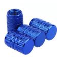 4Pcs Car Tire Valve Stems Cap Knurling Style Tire Valve Cap Aluminum Tire Wheel Stem Air Valve Cap car Universal accessories. 