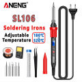 ANENG SL106 Electric Soldering Irons Adjustable Temperature Welding Solder Rework Station Heat Pencil Tip Repair Tools 110V/220V. 
