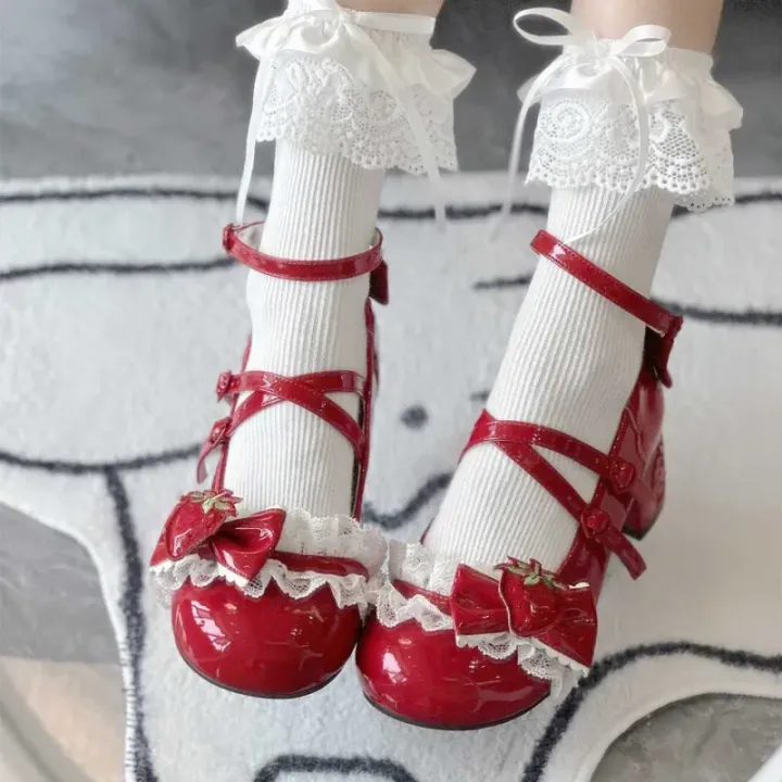 Women's%20Mary%20Janes%20Lolita%20Shoes%20Strawberry%20Bowknot%20Round%20Toe%20Heels%20Sweet%20Shoes%20Ankle%20Strap%20Pumps%20for%20Ladies%20-%20Image%204