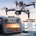 3 Battery [REMOTE DISPLAY] G.P.S Drone With Laser Sensor 4K Dual Cameras Foldable Drone Obstacle Avoidance Optical Wifi Gimbal Drone Drone Professional 2 Batteries (8GB Memory + Card Reader Free)  DS. 