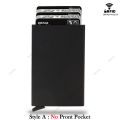 Rfid Smart Bank Credit Card Holder Wallet Metal Thin Slim Men Wallets Pop Up Minimalist Wallet Black Metal Bank Cardholder Case. 