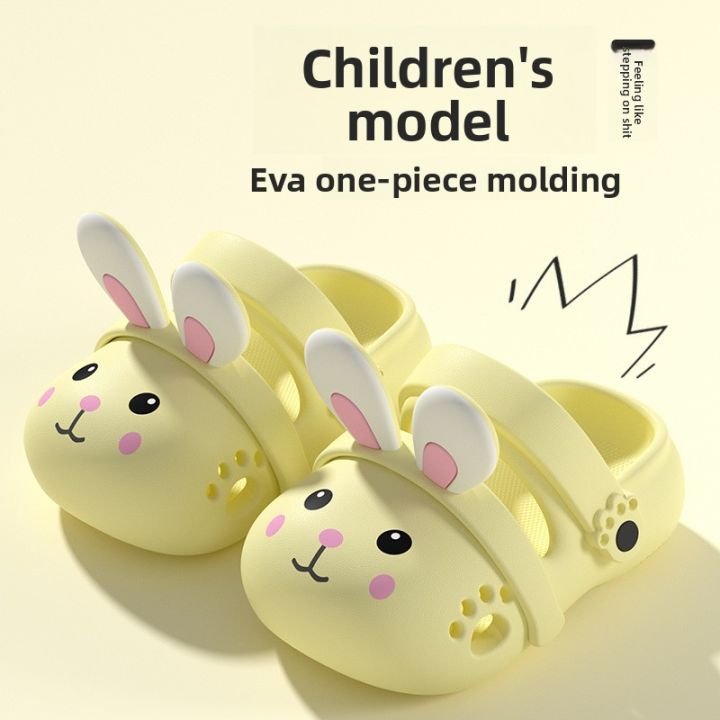 2026%20Summer%20Cute%20Rabbit%20Children%20Slippers%20Cartoon%20Outdoor%20Clogs%20For%20Girls%20Toddler%20Waterproof%20Anti%20Slip%20EVA%20Kids%20Beach%20Shoes%20-%20Image%203