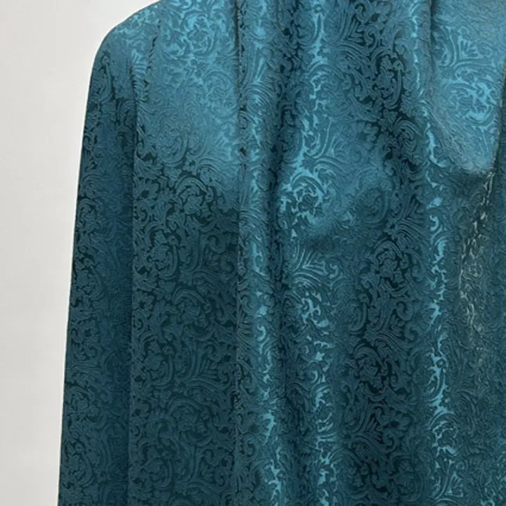 Pre-cut%20Teal%20Blue%20Small%20Damask%20Jacquard%20Fabric%20Textured%20Brocade%20for%20Costume%20Drapery%20DIY%20Sewing%20Suitable%20for%20Dress%20Or%20Gown%20-%20Image%202